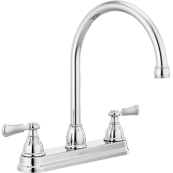 DECK FAUCET - PEERLESS 2 HANDLE CHROME