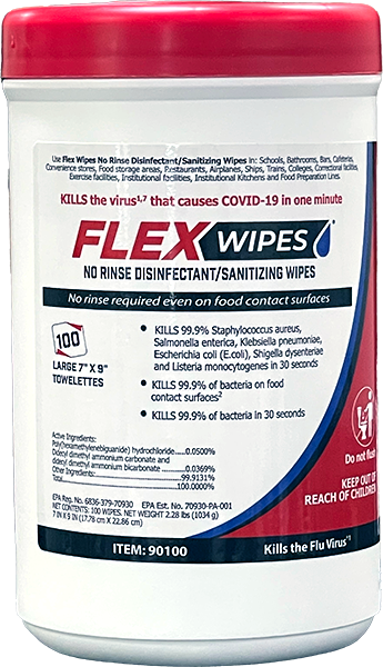 FLEX WIPES - NO RINSE PK/100