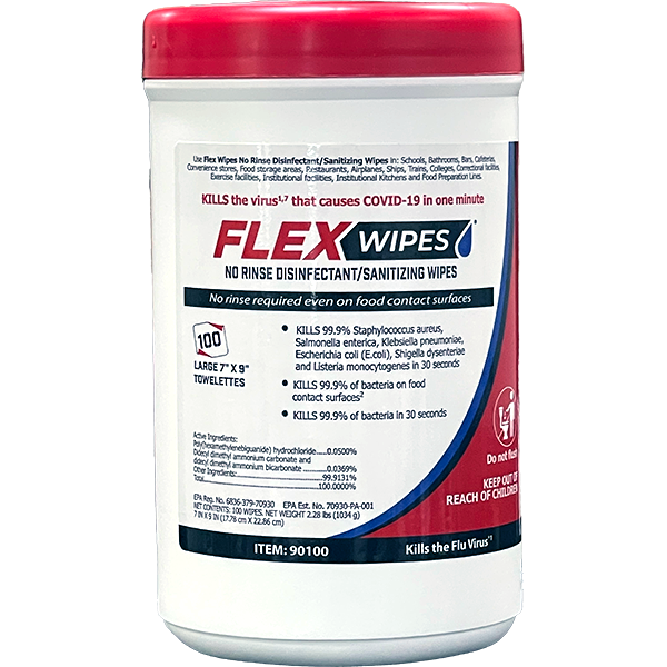 FLEX WIPES - NO RINSE PK/100