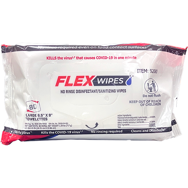 FLEX WIPES - NO RINSE PK/80