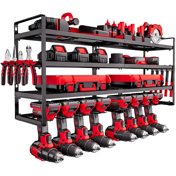 TOOL RACK - 4 TIER ORGANIZER BLACK