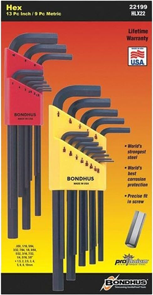 HEX KEY SET - SAE/METRIC COMBO
