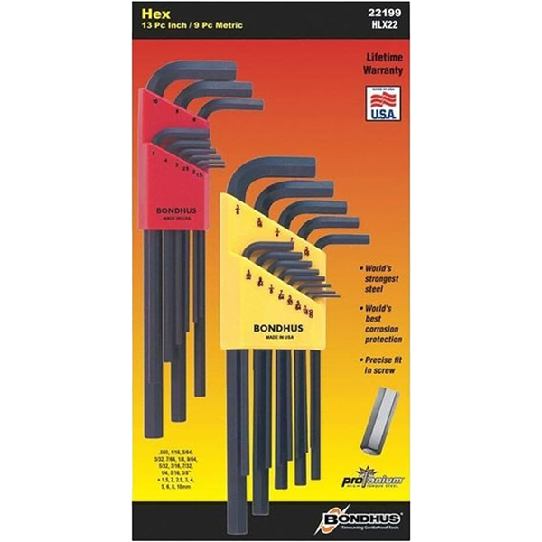 HEX KEY SET - SAE/METRIC COMBO