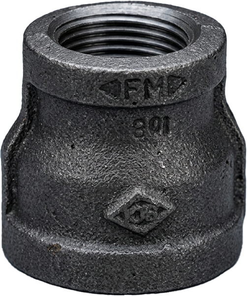 COUPLING BLACK REDUCING - 1-1/2" X 1-1/4"
