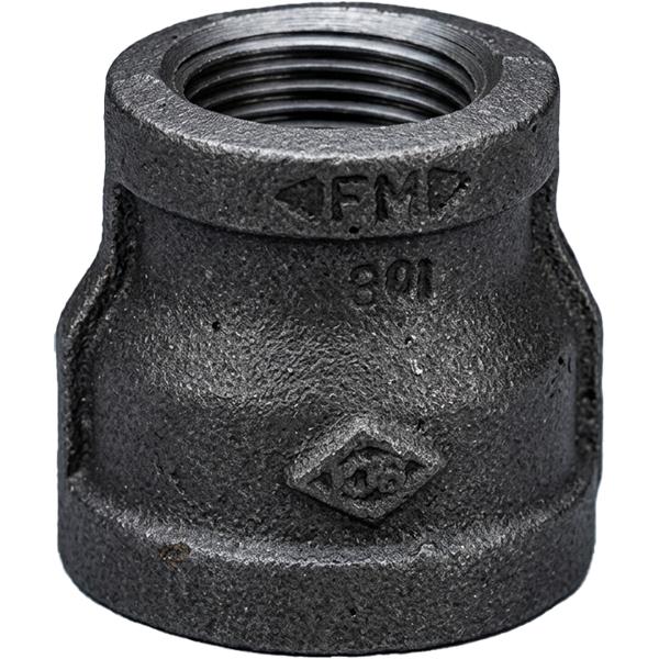 COUPLING BLACK REDUCING - 1-1/2" X 1-1/4"