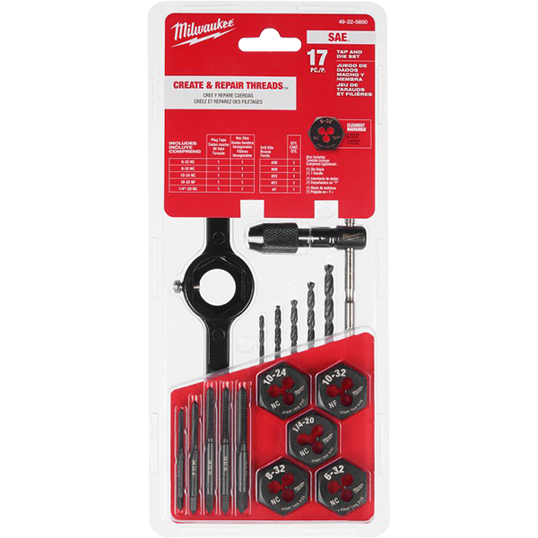 TAP & DIE SET - MILWAUKEE 17 PC. SAE