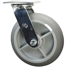 CASTER - 8" CUSHION WHEEL SWIVEL