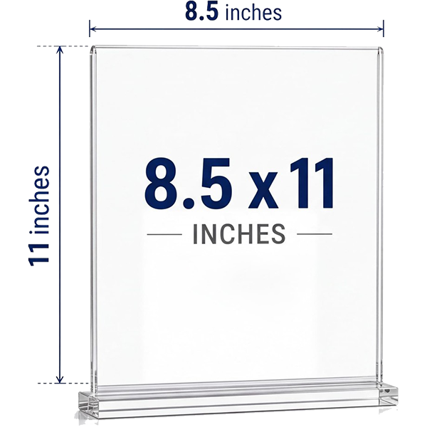 SIGN FRAME - 8.5 X 11 ACRILIC TABLE