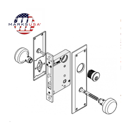 MORTISE LOCK - MARKS #9XLH BRASS