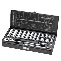 SOCKET SET- 18 PC 3/8" DR METRIC