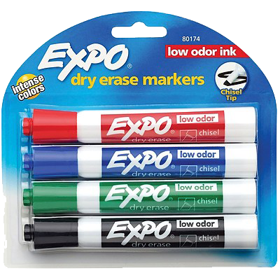 MARKER - DRY ERASE PK/4