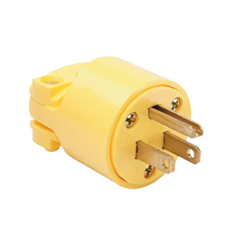 PLUG - 3 WIRE 15A HD YELLOW MALE