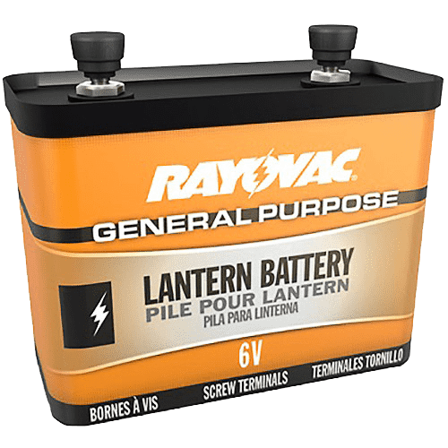 BATTERY - 6V OBLONG RAYOVAC SCRW