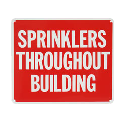 SIGN - SPRINKLER THROUGHOUT BLDG