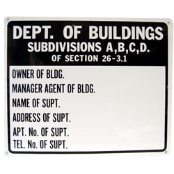SIGN - DEPT BUILDING ABCD METAL