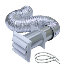 DRYER VENT KIT - 8' HOSE W/ HOOD