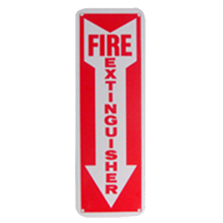 SIGN - FIRE EXTINGUISHER 12" x 4" METAL