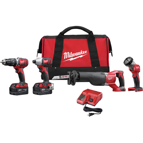 MILWAUKEE TOOL KIT - M18 COMBO PK/4