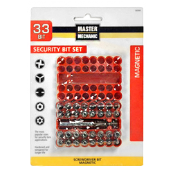 SECURITY BIT SET - 33 PC W/CASE