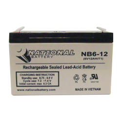 BATTERY - EMERGENCY 6V 10-12 AMP