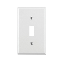 PLATE - SWITCH WHITE PLASTIC