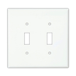 PLATE - SWITCH WHITE DOUBLE