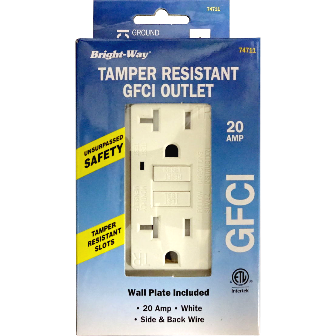 OUTLET - GFCI WHITE 20 AMP TR