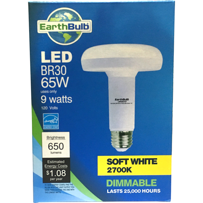 BULB - 9W (65W) BR30 LED 27K DIMMABLE