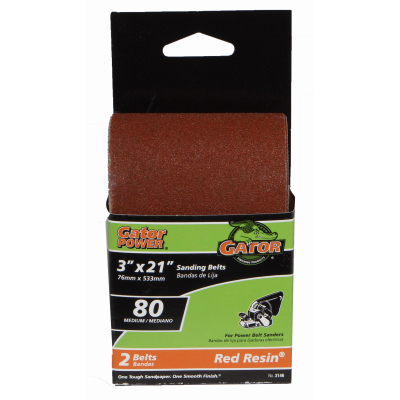 SANDING BELT -  3 X 21 #80 PK/2