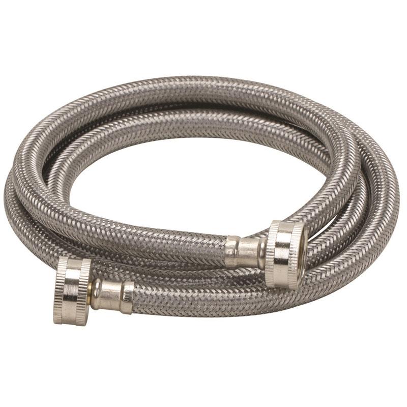 HOSE - WASHING MACHINE 3/4 x 5' STAINLESS STEEL