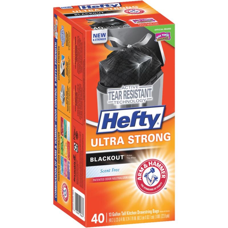 BAGS - 13GAL BLACK KITCH HEFTY