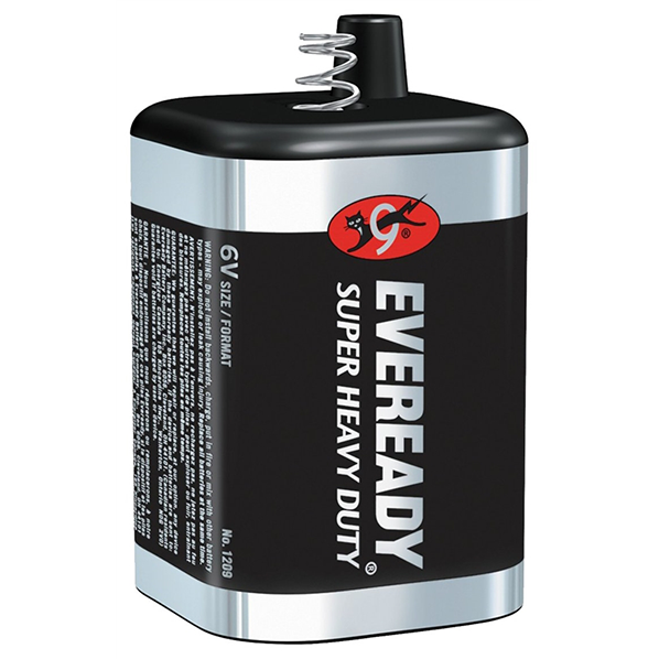 BATTERY - EVEREADY 6V W/SPRING